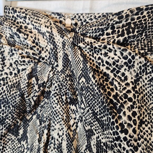 Michael Kors Womens Size 10 Pencil Skirt Snake Print Tan Black Office Career - Picture 2 of 11